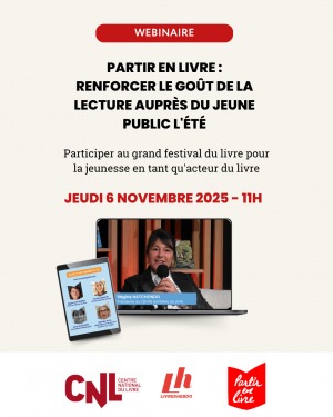 Webinaire Partir en livre - jeudi 6 novembre 2025 à 11h
